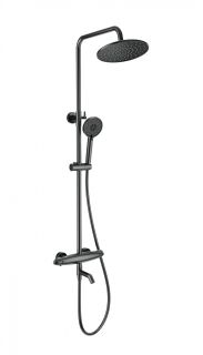 Душевая стойка Wonzon & Woghand Capsule WW-B3031-A1-BGG с термостатом тёмный графит